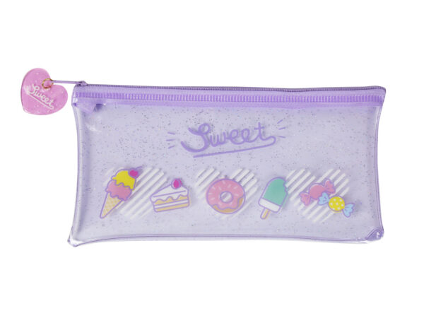 Sweet-purple-clear-shimmery-pencil-case