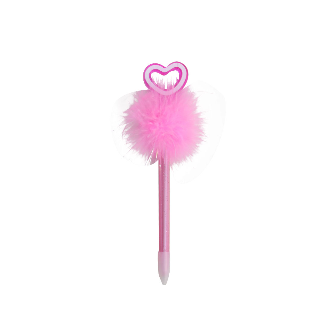 Pink-feathery-heart-pen