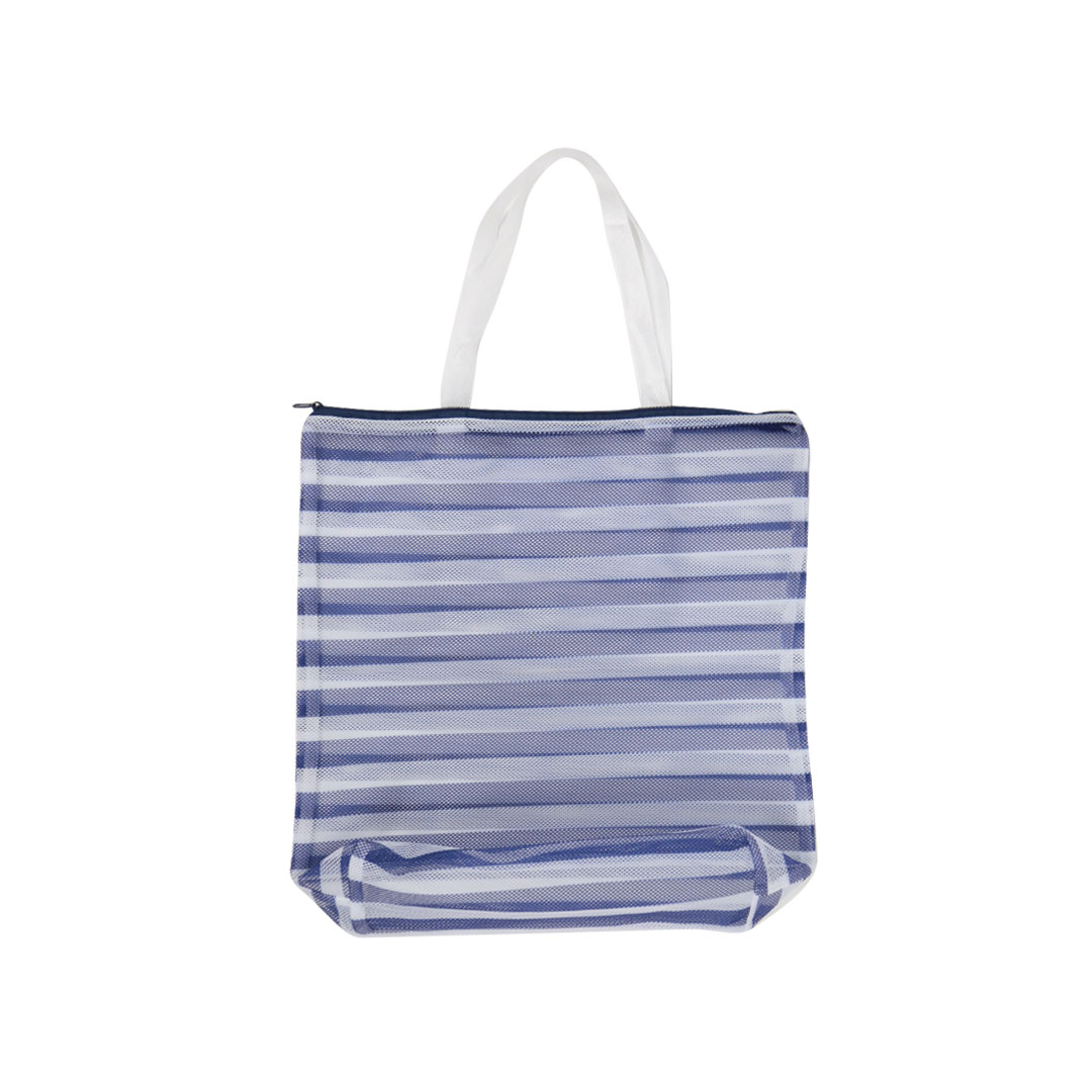 Easy-Clean-Blue-And-White-Striped-Tote-Bag