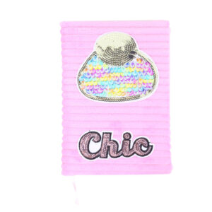Chic-pink-glitter-changing-notebook