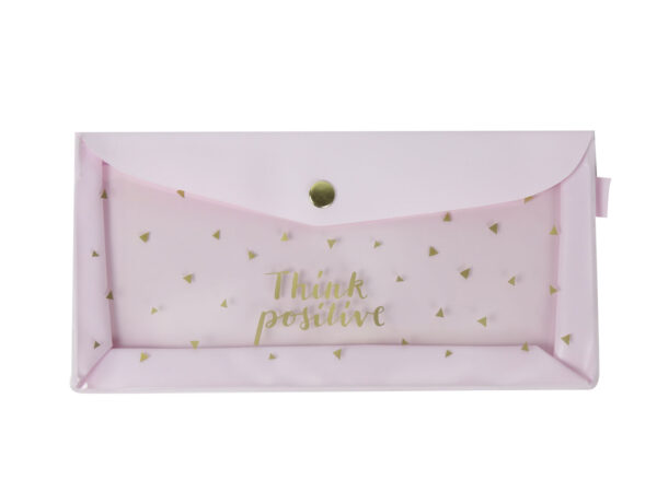 Think-positive-pale-pink-pencil-case