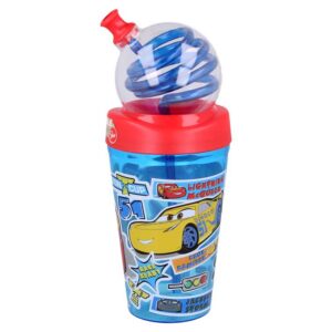 lightning-mcqueen-spiral-straw-water-bottle